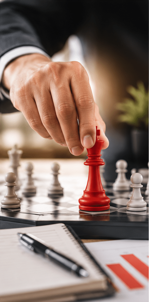 Insights Discovery Fiery Red Energy chess piece representing decisive action